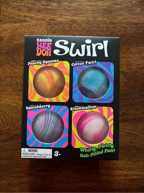 ONLY 2-4 PACKS LEFT IN STOCK! teenie NeeDoh Swirl Doh-Filled Squeeze Balls
